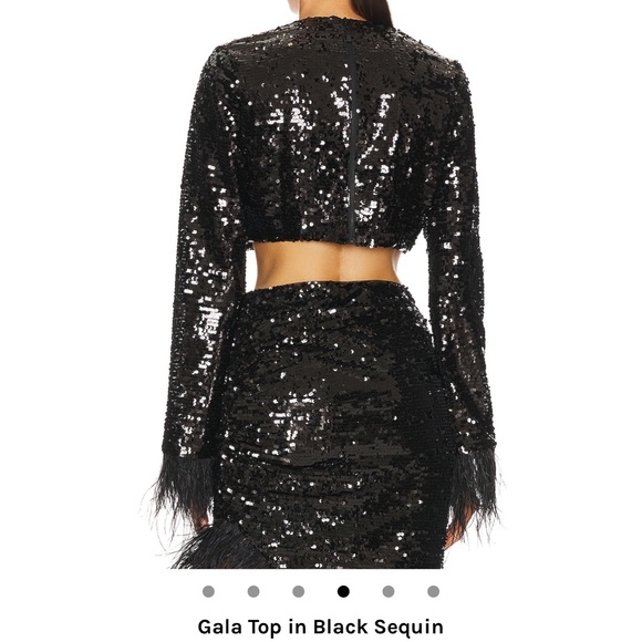 Allfos Black sequin gala top from revolve size small. Sold out online. - Picture 2 of 3